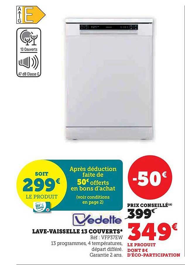lave-vaisselle 13 couverts vedette