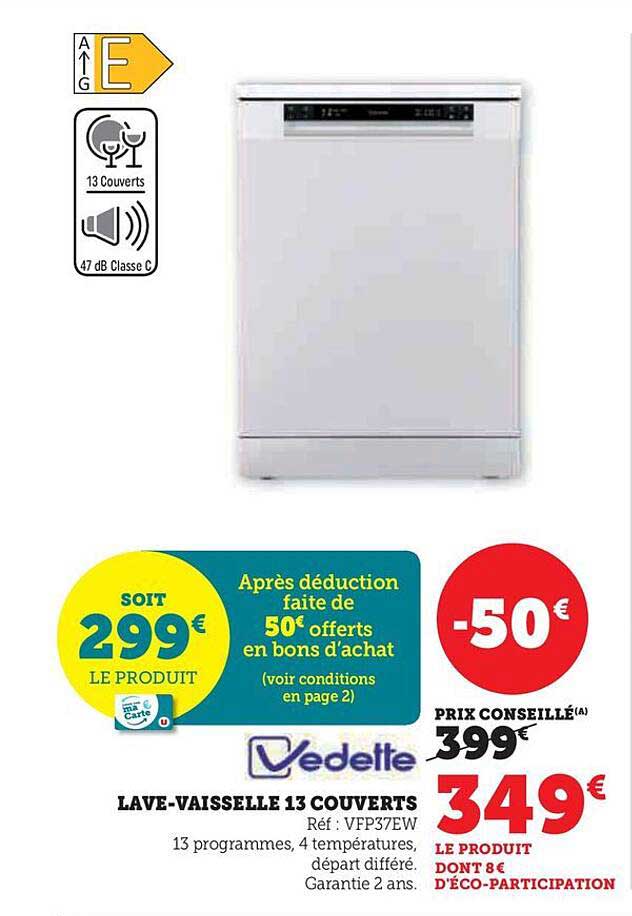 lave-vaisselle 13 couverts vedette