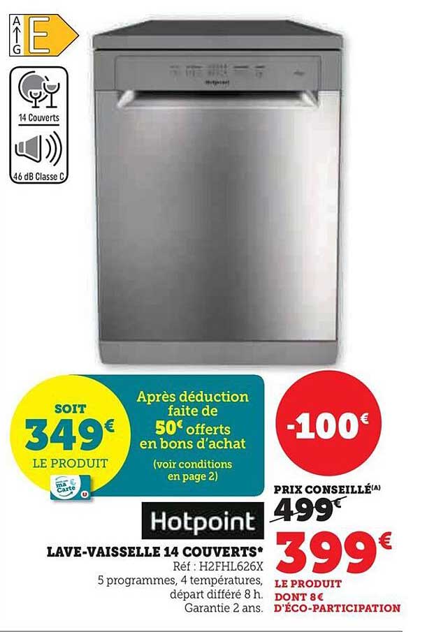 lave-vaisselle 14 couverts hotpoint