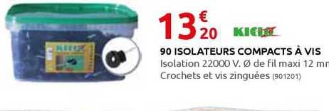 90 isolateurs compacts à vis kidoz