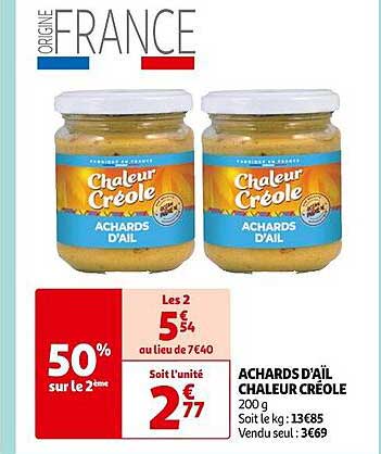 achards d'ail chaleur créole