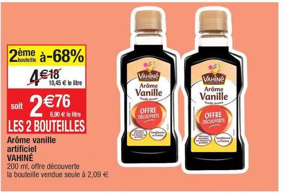 arôme vanille artificiel vahiné