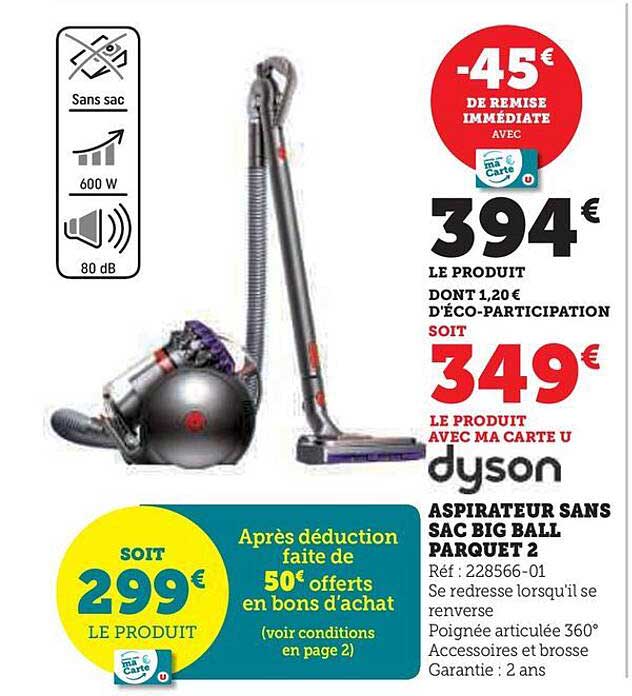 aspirateur sans sac big ball parquet 2 dyson