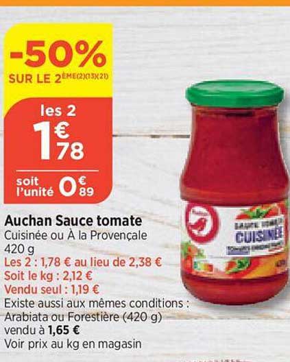 Auchan Sauce Tomate