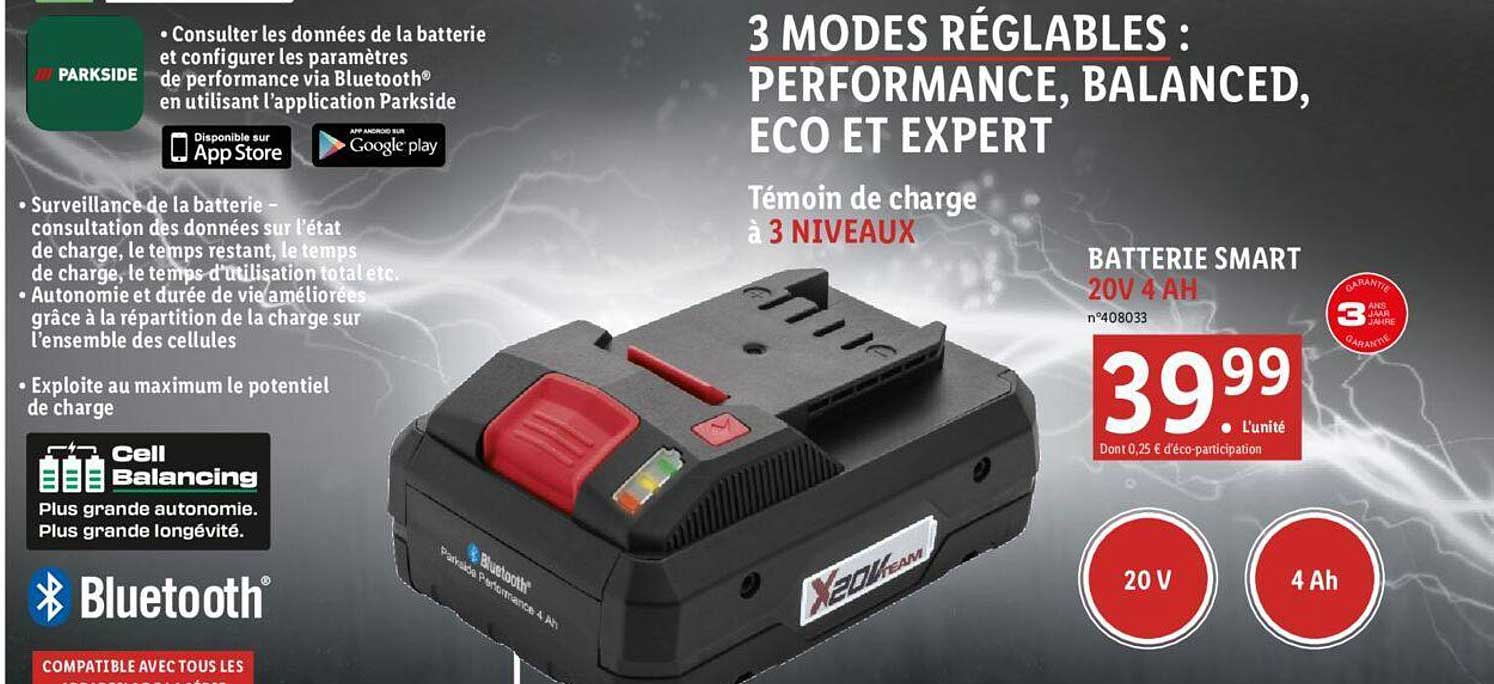 Batterie Smart 20 V 4 Ah