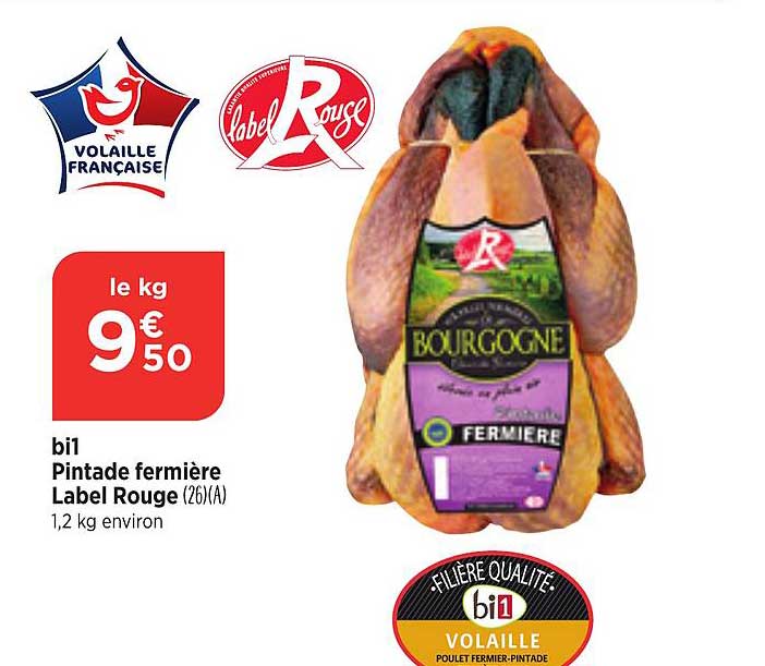 Bi1 Pintade Fermier Label Rouge