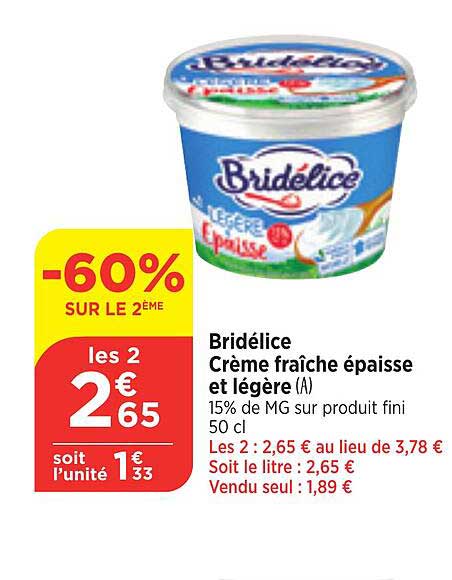 Bridelice Creme Fraiche Epaisse Et Legere