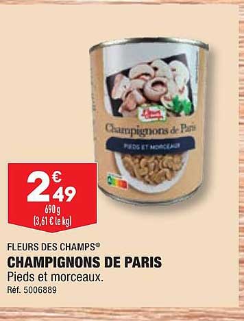 champignons de paris fleurs des champs
