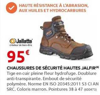 chaussures de sécurité hautes jalfir jallatte