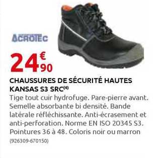 chaussures de sécurité hautes kansas s3 src