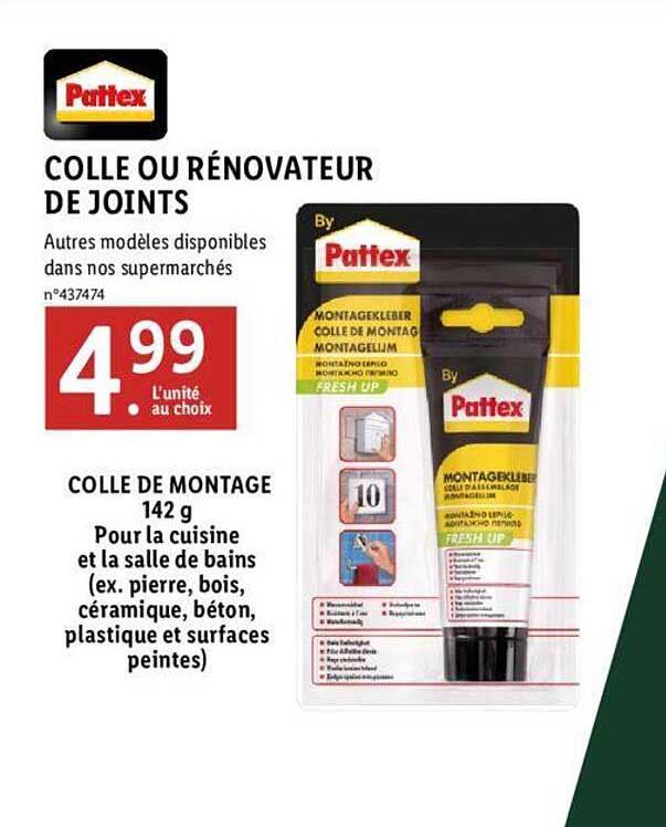 colle ou rénovateur de joints pattex