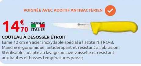 couteau à désosser étroit