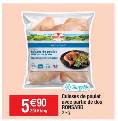 cuisses de poulet avec partie de dos ronsard