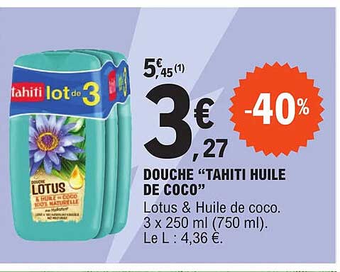 Douche "tahiti Huile De Coco"