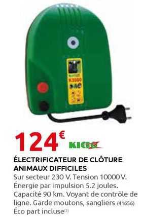 électrificateur de clôture animaux difficiles kidoz