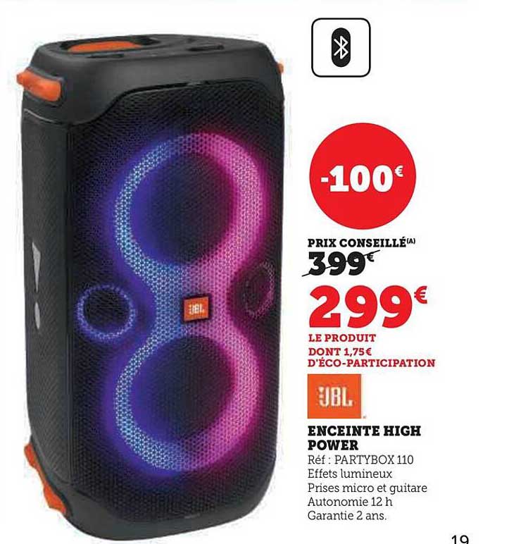 enceinte high power jbl