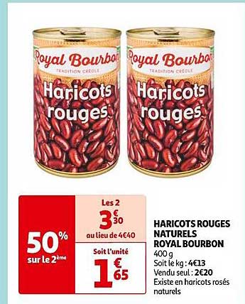 haricots rouges naturels royal bourbon