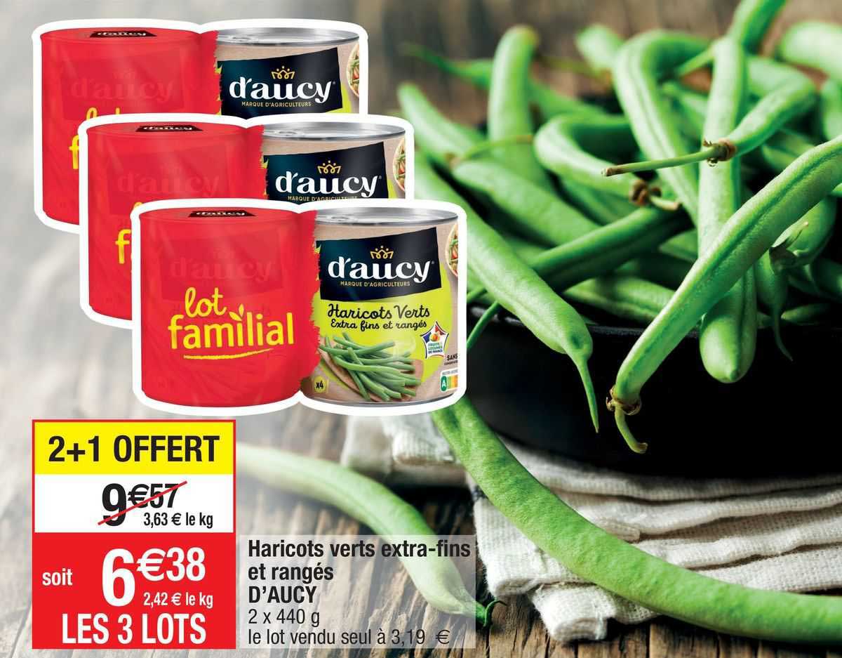 haricots verts extra-fins et rangés d'aucy