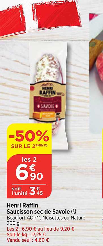henri raffin saucisson sec de savoie