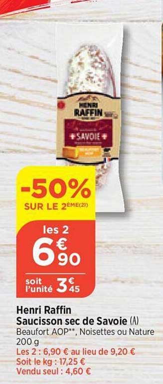 henri raffin saucisson sec de savoie