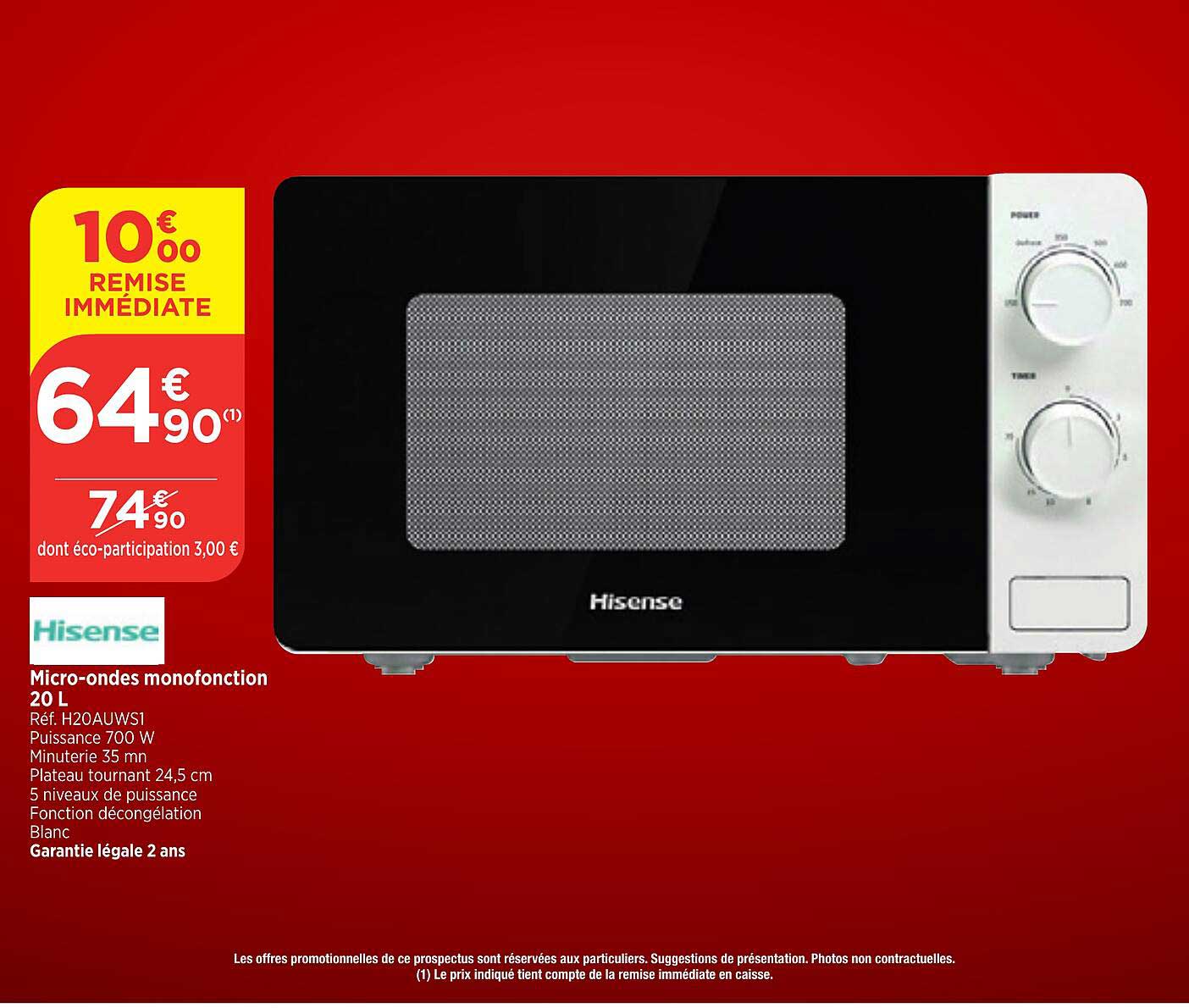 hisense micro-ondes monofonction 20 l