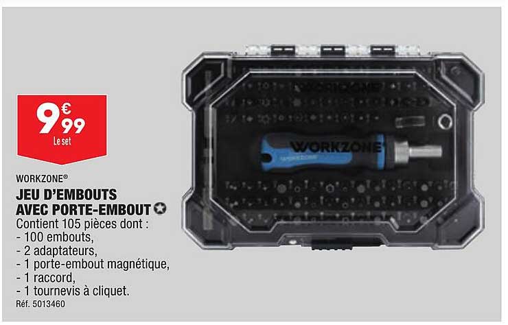 jeu d'embouts avec porte-embout workzone