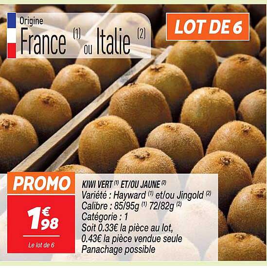 kiwi vert et/ou jaune