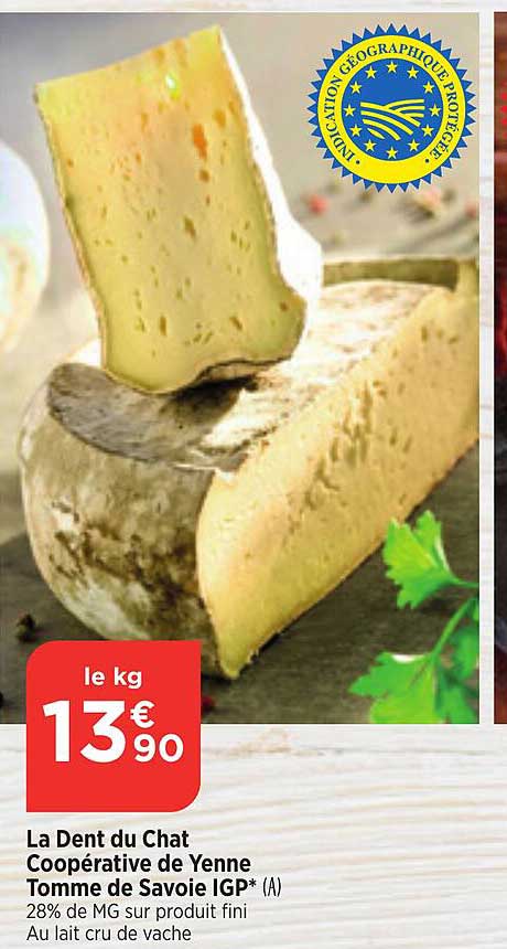la dent du chat cooperative de yenne tomme de savoie igp*