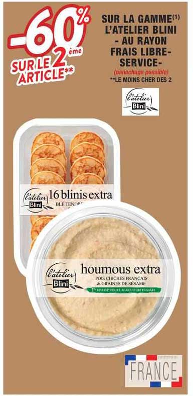 la gamme l'atelier blini - au rayon frais libre-service