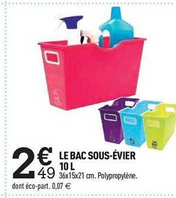 le bac sous-évier 10 l
