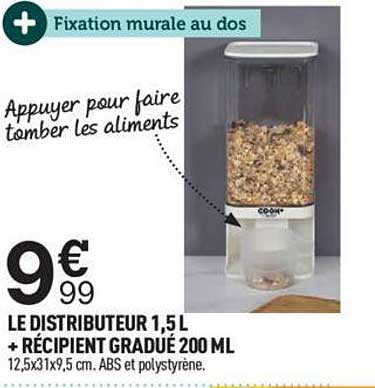 le distributeur 1,5 l + récipient gradué 200 ml