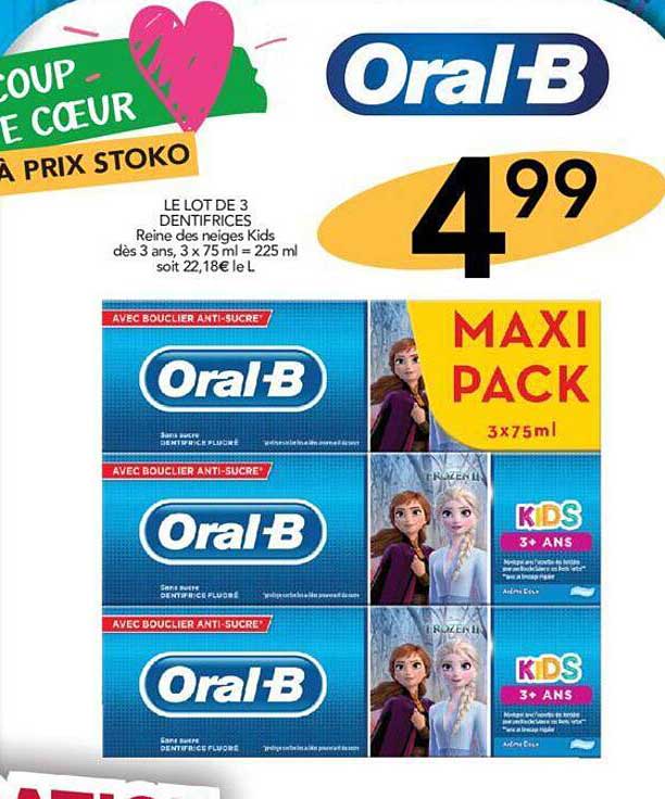 le lot de 3 dentifrices oral-b