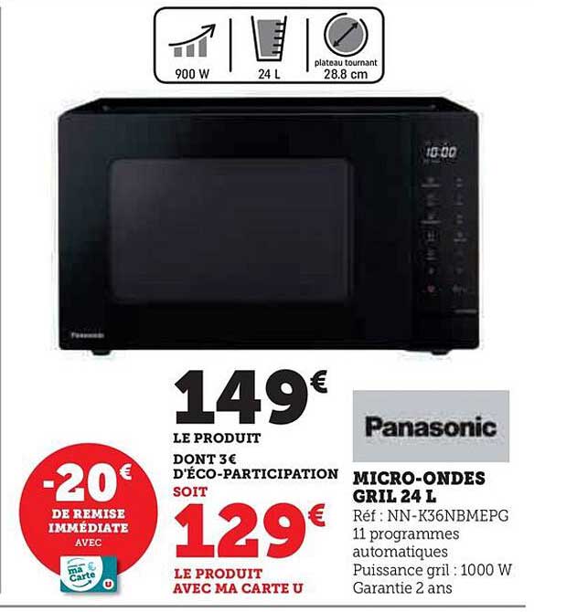 micro-ondes gril 24 l panasonic