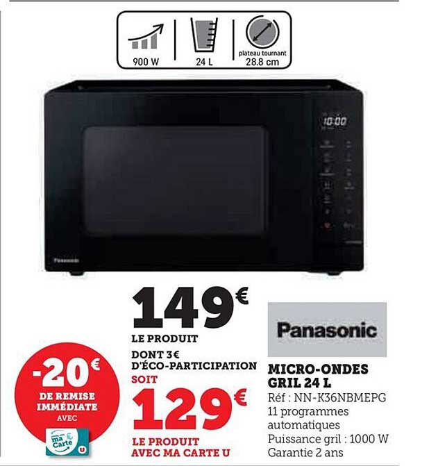 micro-ondes gril 24 l panasonic