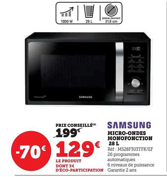 micro-ondes monofonction samsung