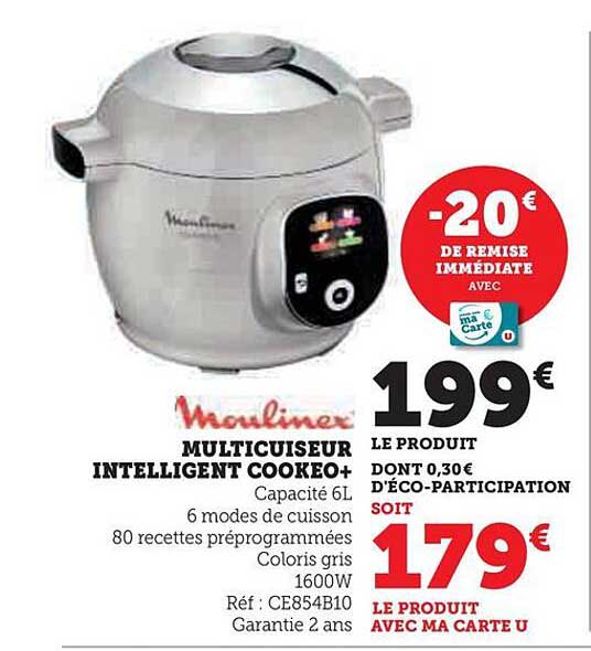 Multicuiseur Intelligent Cookeo+ Moulinex