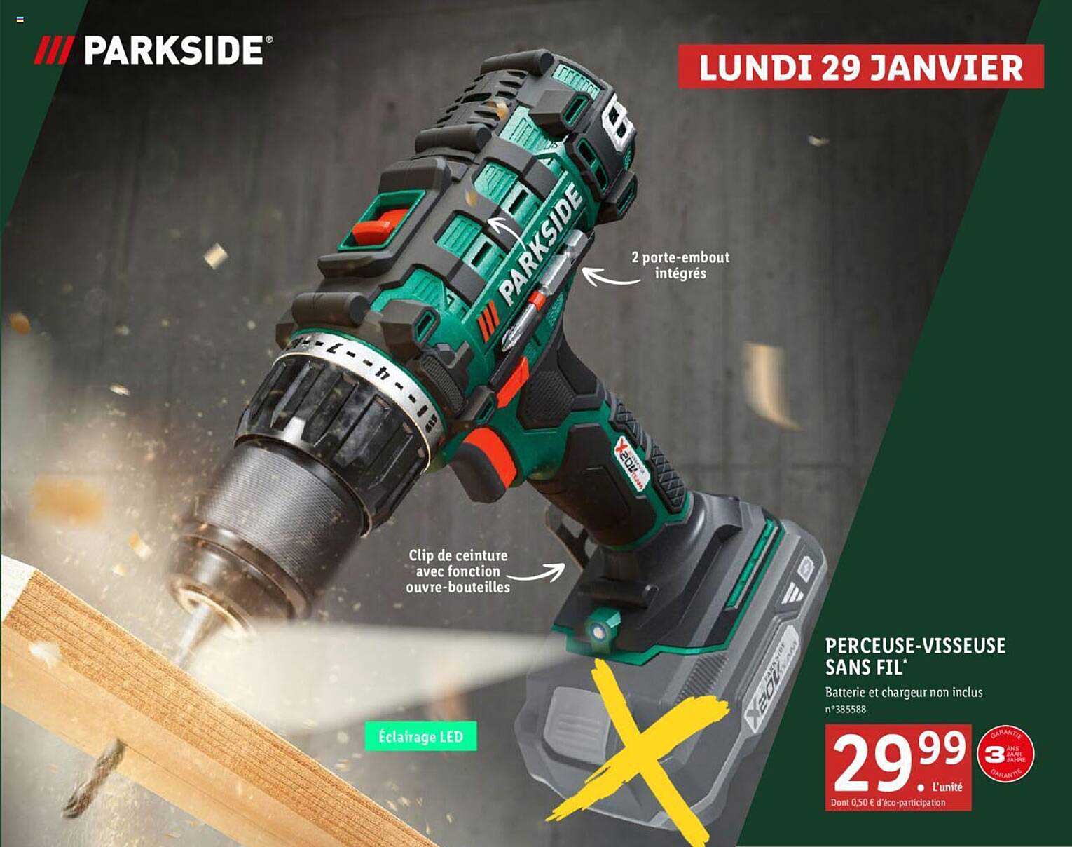 Perceuse-visseuse Sans Fil Parkside