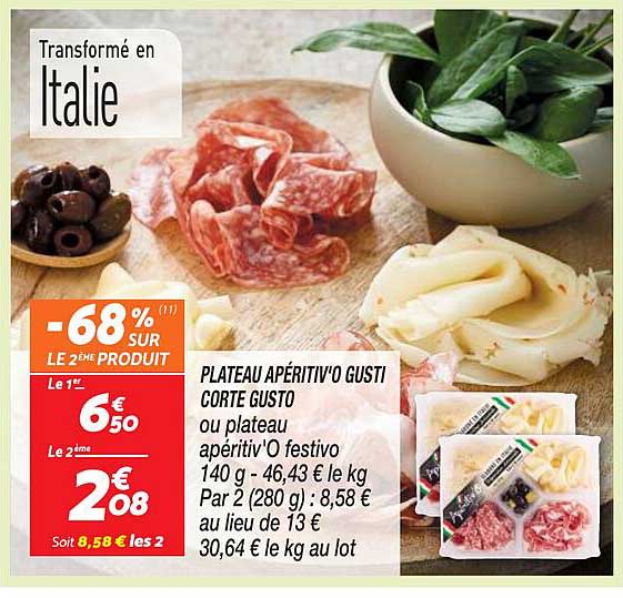 plateau apéritiv'o gusti corte gusto