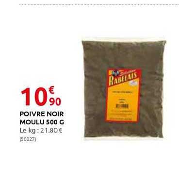Poivre Noir Moulu 500 G