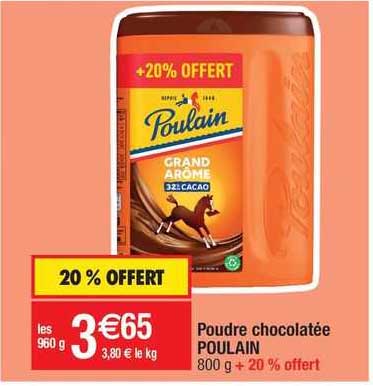 poudre chocolatée poulain