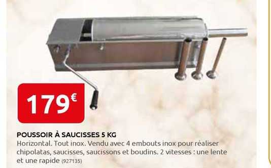 poussoir à saucisses 5 kg