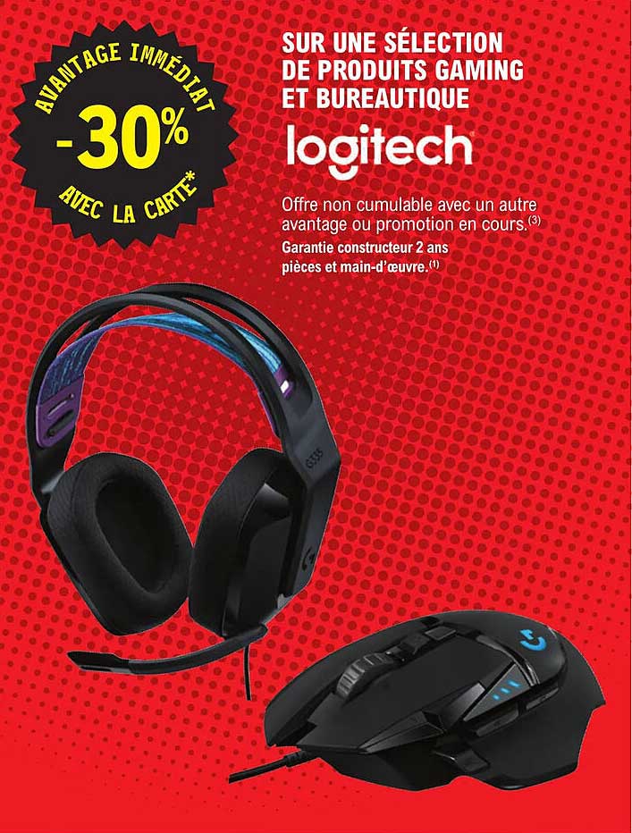 produits gaming et bureautique logitech
