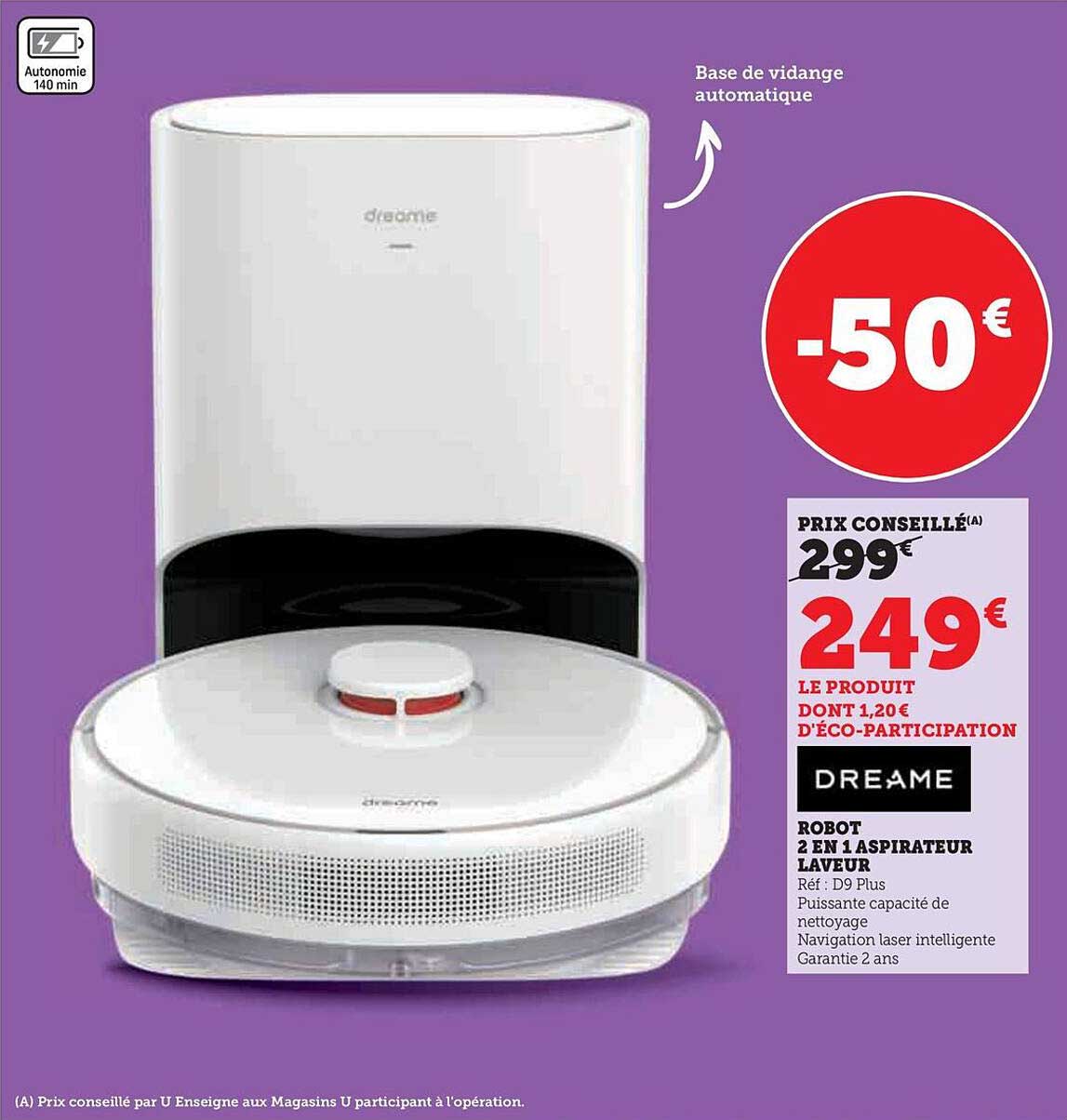 Robot 2 En 1 Aspirateur Laveur Dreame