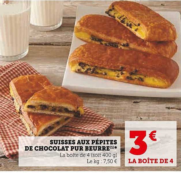 Suisses Aux Pépites De Chocolat Pur Beurre