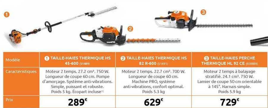 taille-haies thermique hs 45-600, taille-haies thermique hs 82 r-600, taille-haies perche thermique hl 92 ce