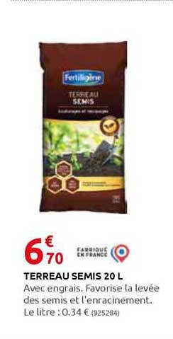terreau semis 20 l