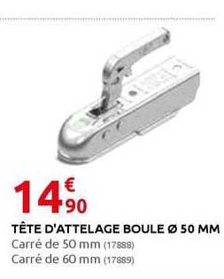 tête d'attelage boule ø 50 mm