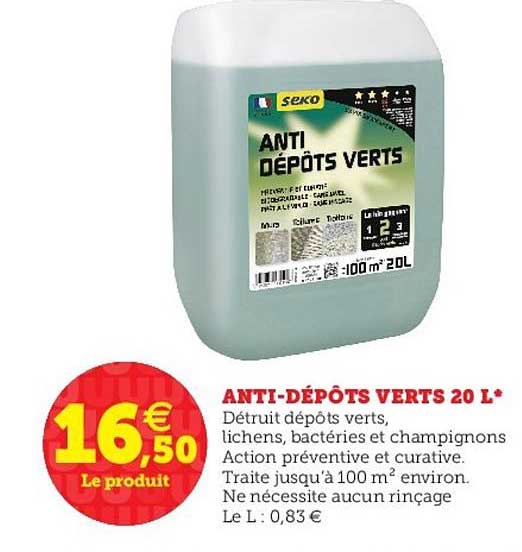 anti dépôts verts 20 l