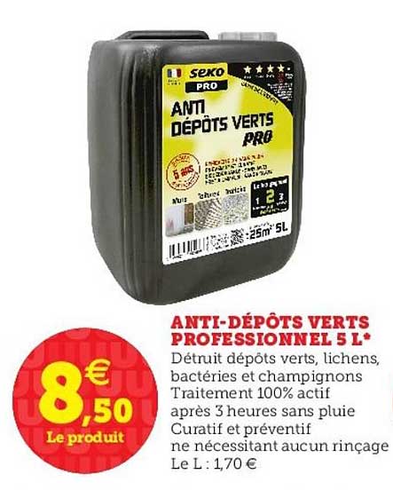 anti dépôts verts professionel 5 l