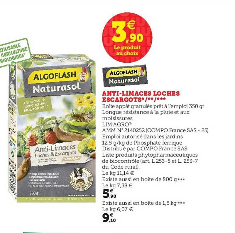 anti limaces loches escargots algoflash